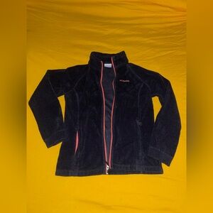 Columbia Kids Black Jacket with Pink Accents